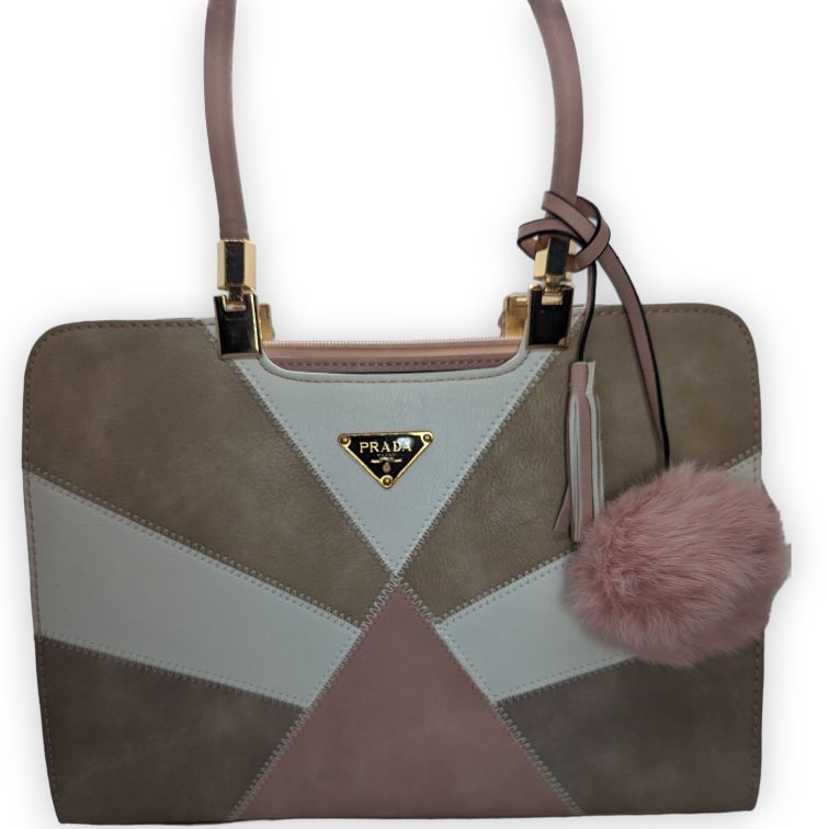 Prada Pink Leather Handbag Tote Bag Women One Size