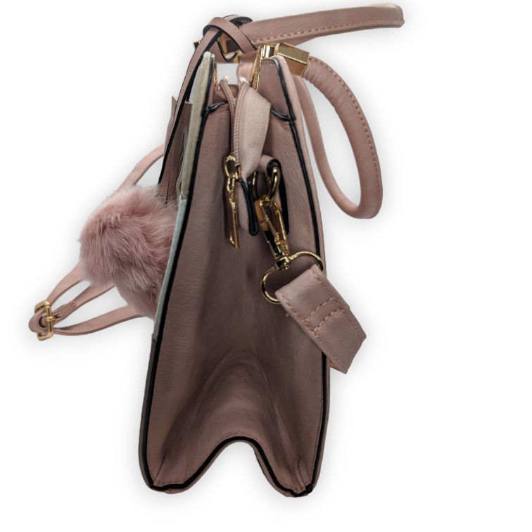 Prada Pink Leather Handbag Tote Bag Women One Size