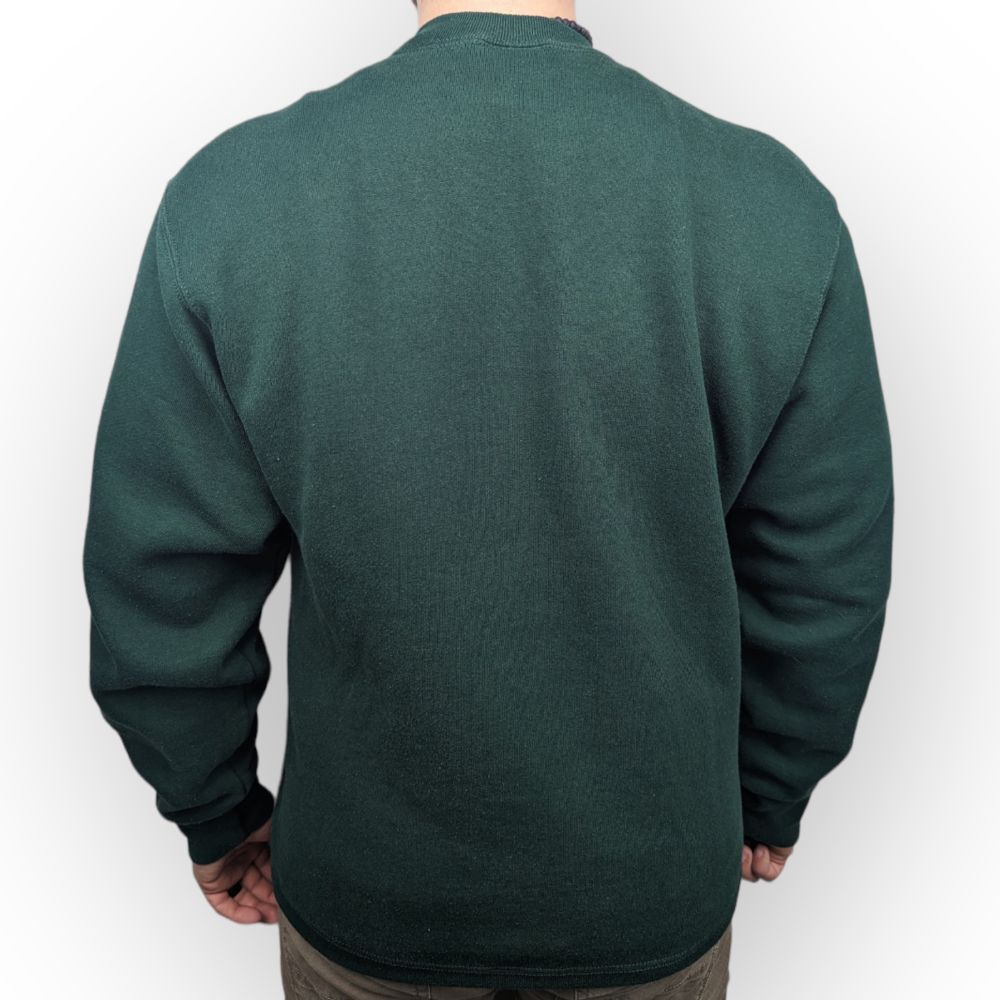 Pro Player Vintage Hawaii Embroidered Green Crew Neck Sweatshirt Men Size Large