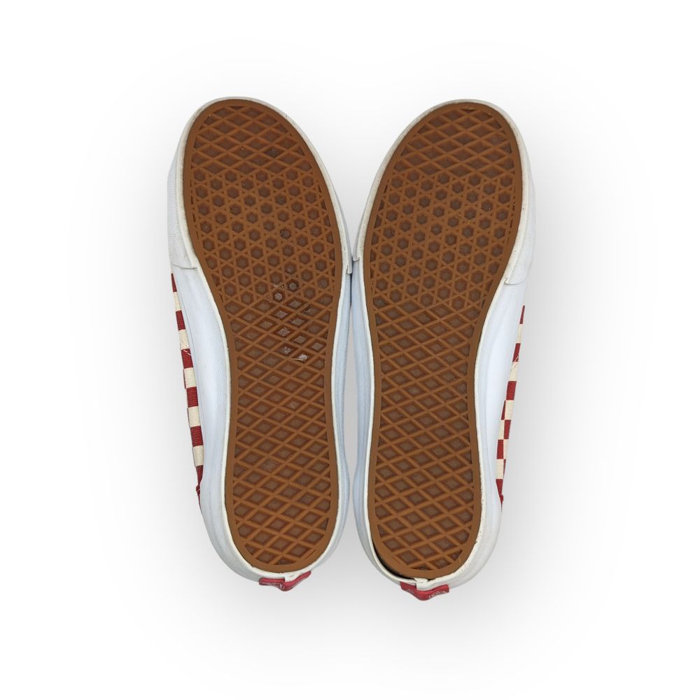 Vans SK8-Low Red Checkerboard Sneakers Shoes Men Size Uk 9