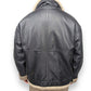 Dapa Black leather jacket fur lined Men Size Medium