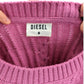 Diesel Pink Knit Long Sleeve Crew Neck Pullover Jumper Women Size Medium