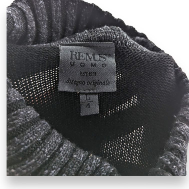 Remus Uomo Black Turtle Neck Pullover Jumper Men Size Large