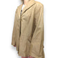 Jerry Lewis Vintage Beige Button Up Genuine Leather Long Coat Jacket Women XL