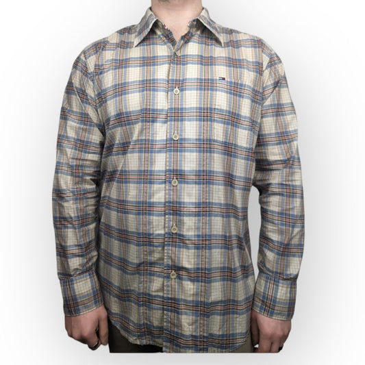 Tommy Hilfiger Vintage Multicolor Casual Checked Shirt Men Size Large