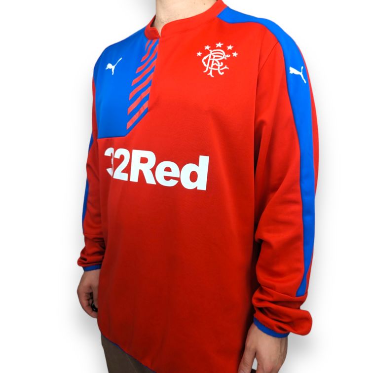 Puma Glasgow Rangers 2015/16 Long Sleeve Training Football Jersey Men Size 3XL