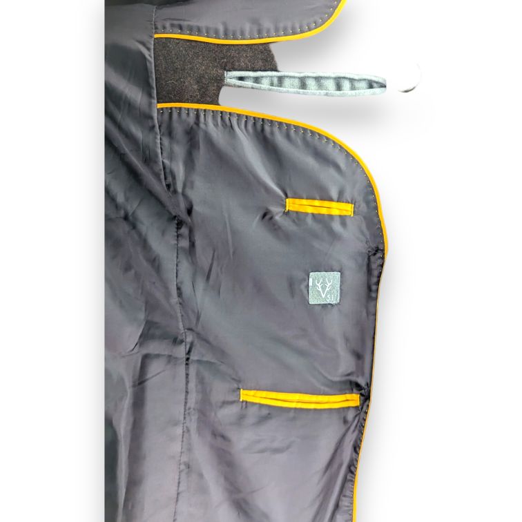 Vedoneire Vintage Brown Button Long Wool Pea Coat Men Size Large