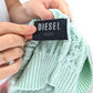 Diesel Blue Knit Long Sleeve Crew Neck Pullover Jumper Women Size Small