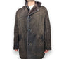 Nurseys Vintage Brown Button Fur Lined Suede Leather Jacket Coat Men Size Large