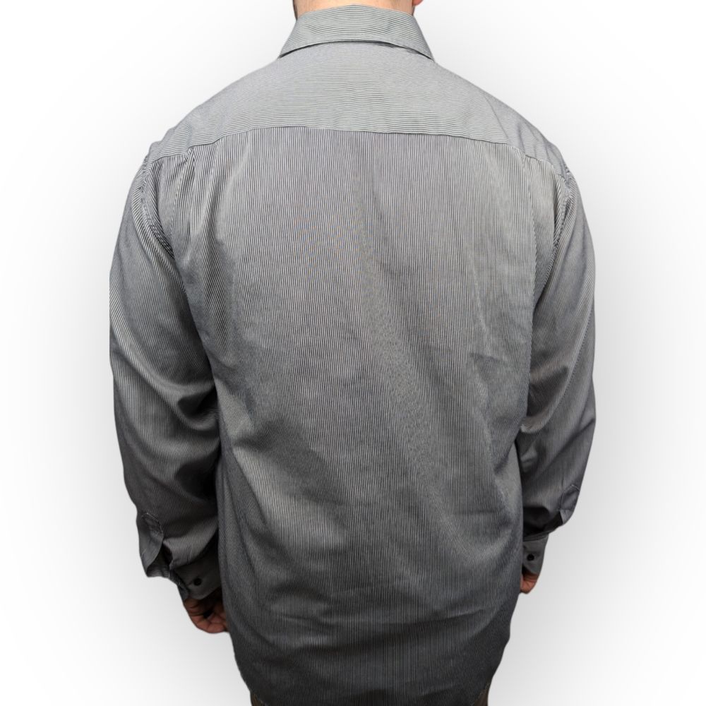 Tommy Hilfiger Grey Long Sleeve Cotton Dress Shirt Men Size 2XL