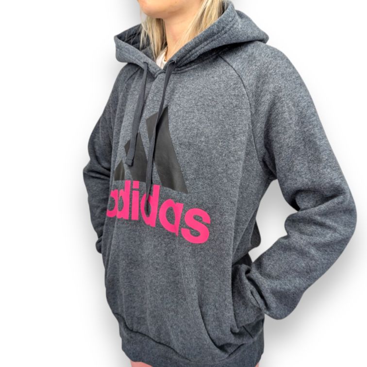 Adidas Grey Pullover Hoodie Women Size Medium