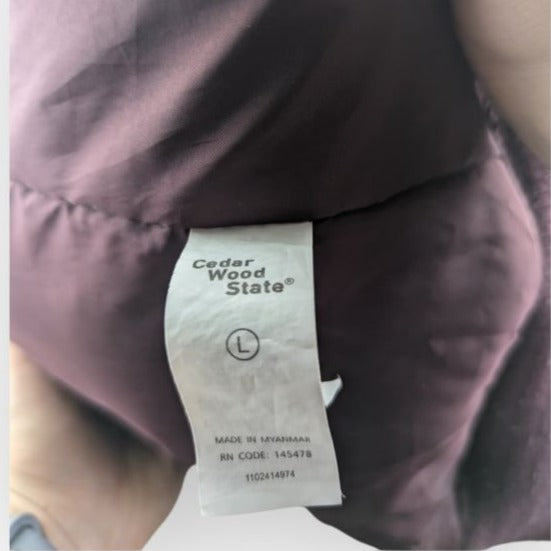 Cedarwood State D26 Burgundy Fleece Lined Hooded Jacket Size Large