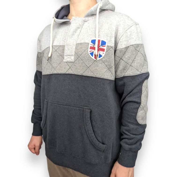 Joe Browns Grey Cotton Blend Pullover Hoodie Men Size Large