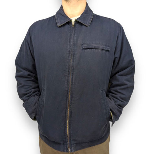 Tommy Hilfiger Vintage Navy Full-Zip Harrington Jacket Men Size Medium