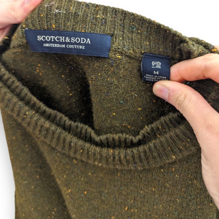 Scotch & Soda Green Crew Neck Pullover Jumper Women Size Medium