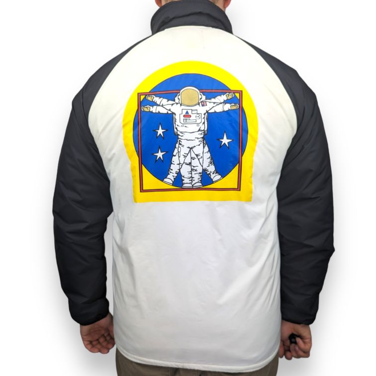 Vans White NASA Space Voyager Button Padded Jacket Men Size Medium