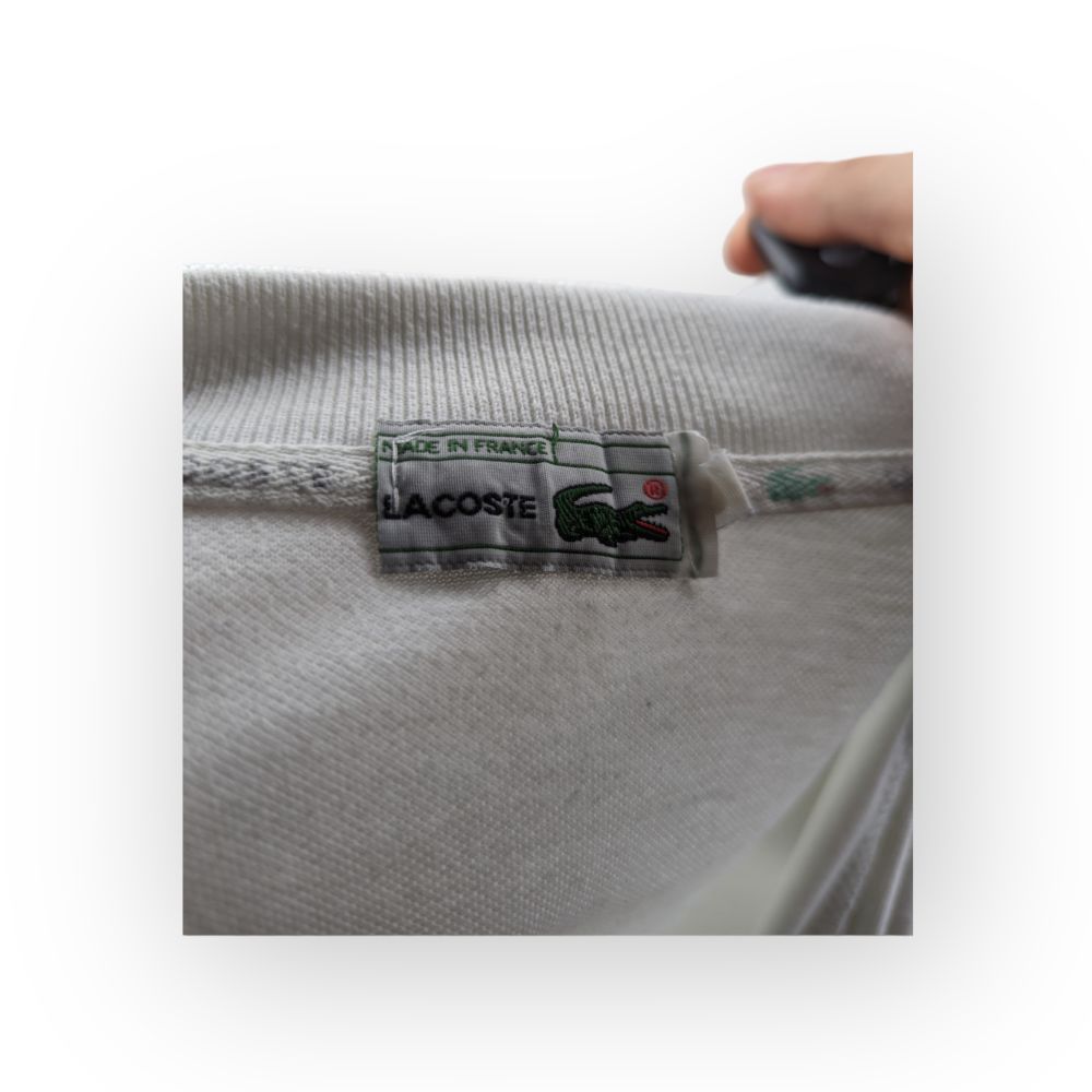 Lacoste White Cotton Short Sleeve Polo Shirt Men Size XL