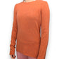 LORD & TAYLOR Orange Cashmere Crew Neck Pullover Jumper Women Size Medium