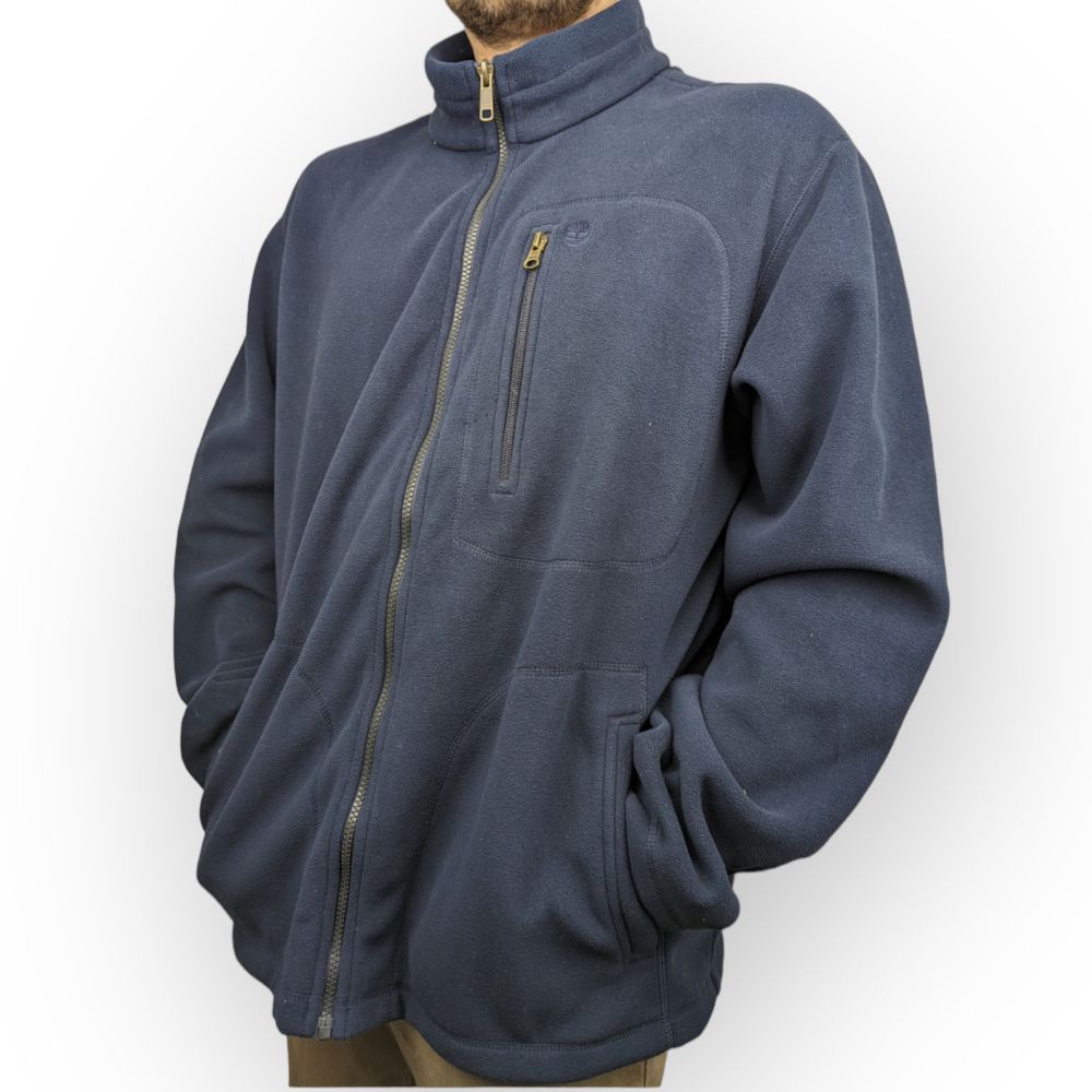 Timberland Vintage Waterproof Navy Full-Zip Fleece Jacket Men Size 2XL