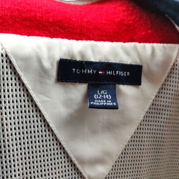 Tommy Hilfiger Vintage White USA Windbreaker Jacket Women Size Large