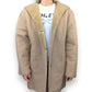Jack Murphy Vintage Beige Fur Lined Long Suede Leather Coat Women Size UK 12