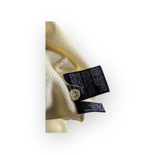 Tommy Hilfiger Vintage White Long Sleeve Cotton Polo Shirt Men Size Large