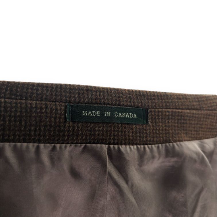 Ralph Lauren Vintage Brown Wool Tweed Blazer Jacket Men Size Large