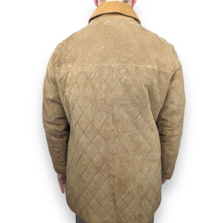 AM Studio Brown Pig Suede Leather Coat Men Size XL