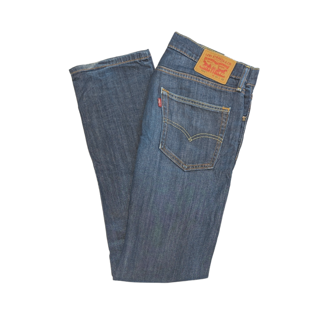 Levi's 504 Blue Regular Straight Fit Jeans Men Size W31/L32