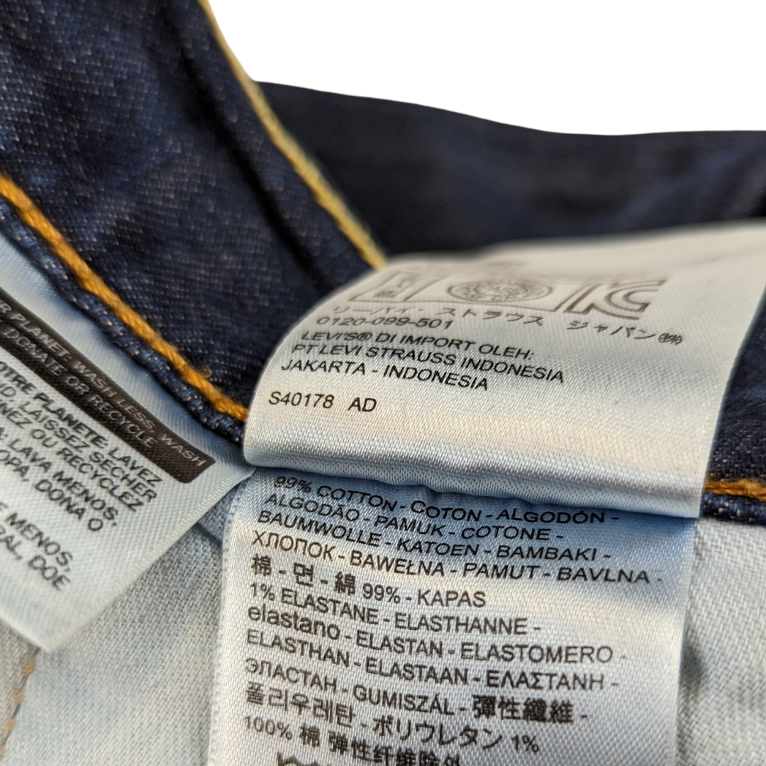 Levi's 504 Blue Regular Straight Fit Jeans Men Size W31/L32