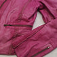 Trapper Queens Pink Clamor Lamb Leather Jacket Women Size 40