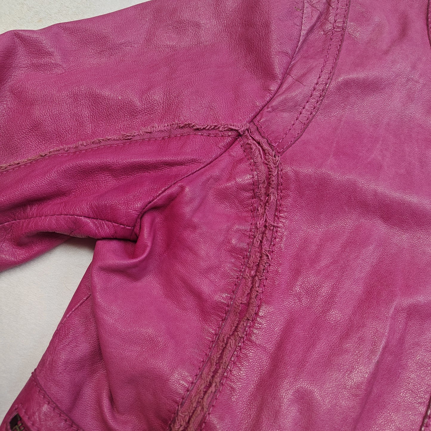 Trapper Queens Pink Clamor Lamb Leather Jacket Women Size 40