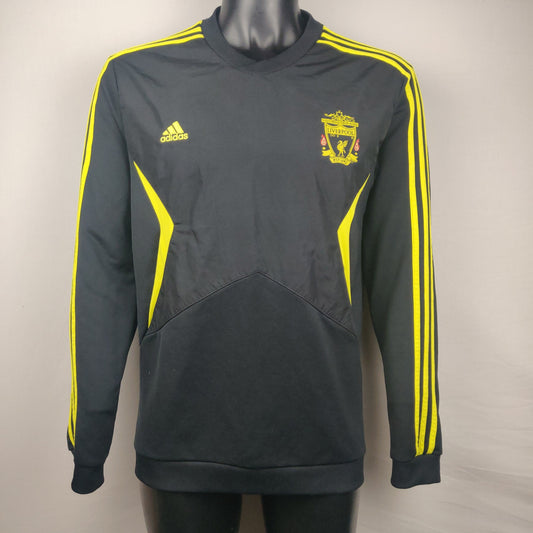 Adidas Liverpool 2010-2011 Black & Yellow Polyester Sweatshirt Men Size UK 42/44