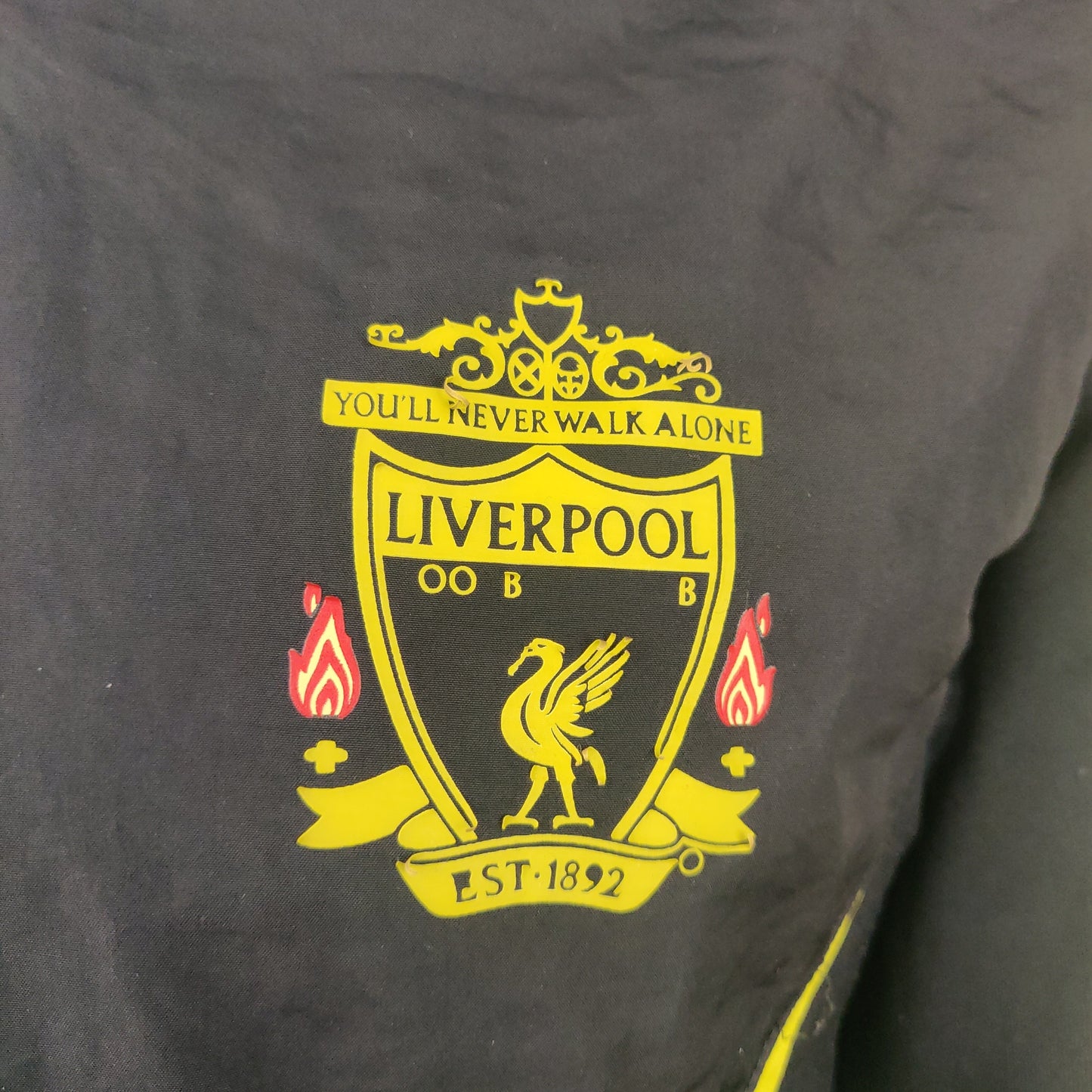 Adidas Liverpool 2010-2011 Black & Yellow Polyester Sweatshirt Men Size UK 42/44