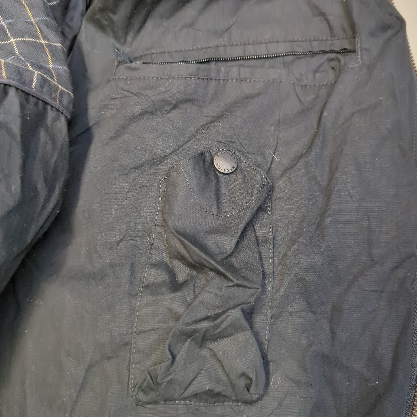 Nautica Vintage Navy Bomber Jacket Men Size XL