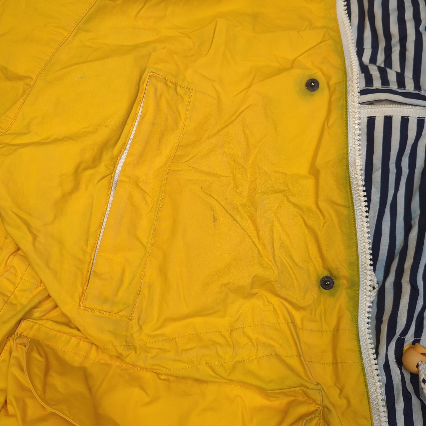 Nautica Vintage Yellow Cotton Windbreaker Jacket Men Size Medium