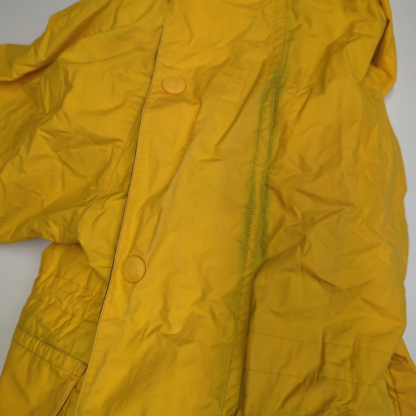Nautica Vintage Yellow Cotton Windbreaker Jacket Men Size Medium