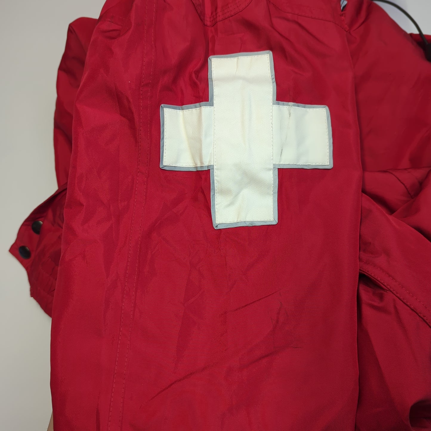 Fila Red Vintage Retro Windbreaker Jacket Men Size Large