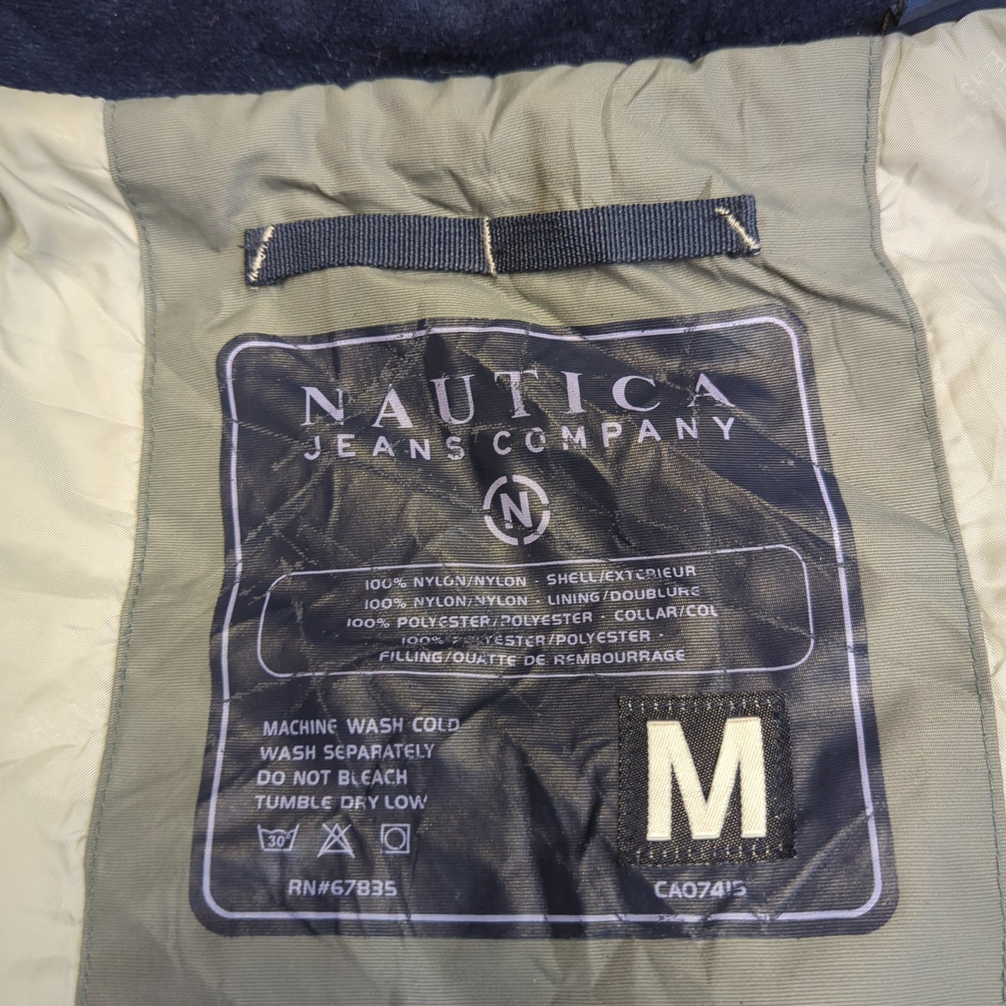 Nautica Jeans Vintage NJC45 Grey Winter Jacket Men Size Medium