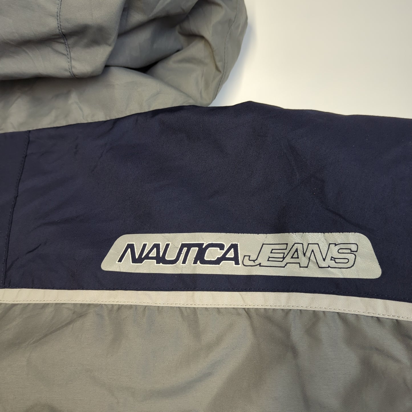 Nautica Jeans Vintage NJC45 Grey Winter Jacket Men Size Medium