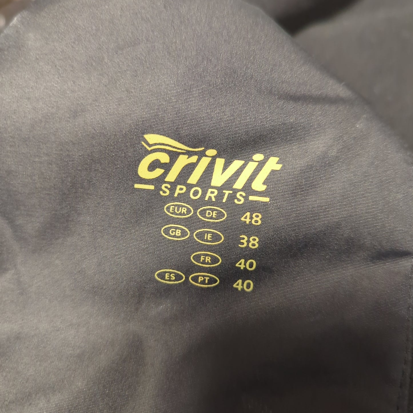 Crivit Multicoloured Sports Windbreaker Jacket Men Size Medium