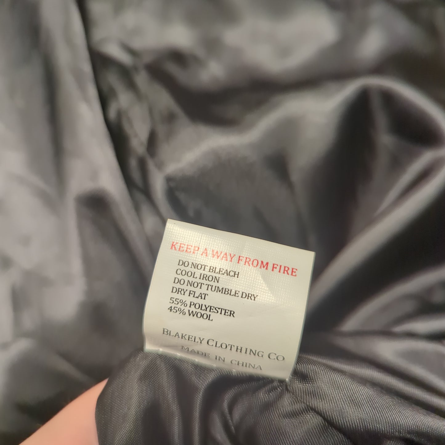 Blakely Grey Wool Blend Pea Coat Men Size Large