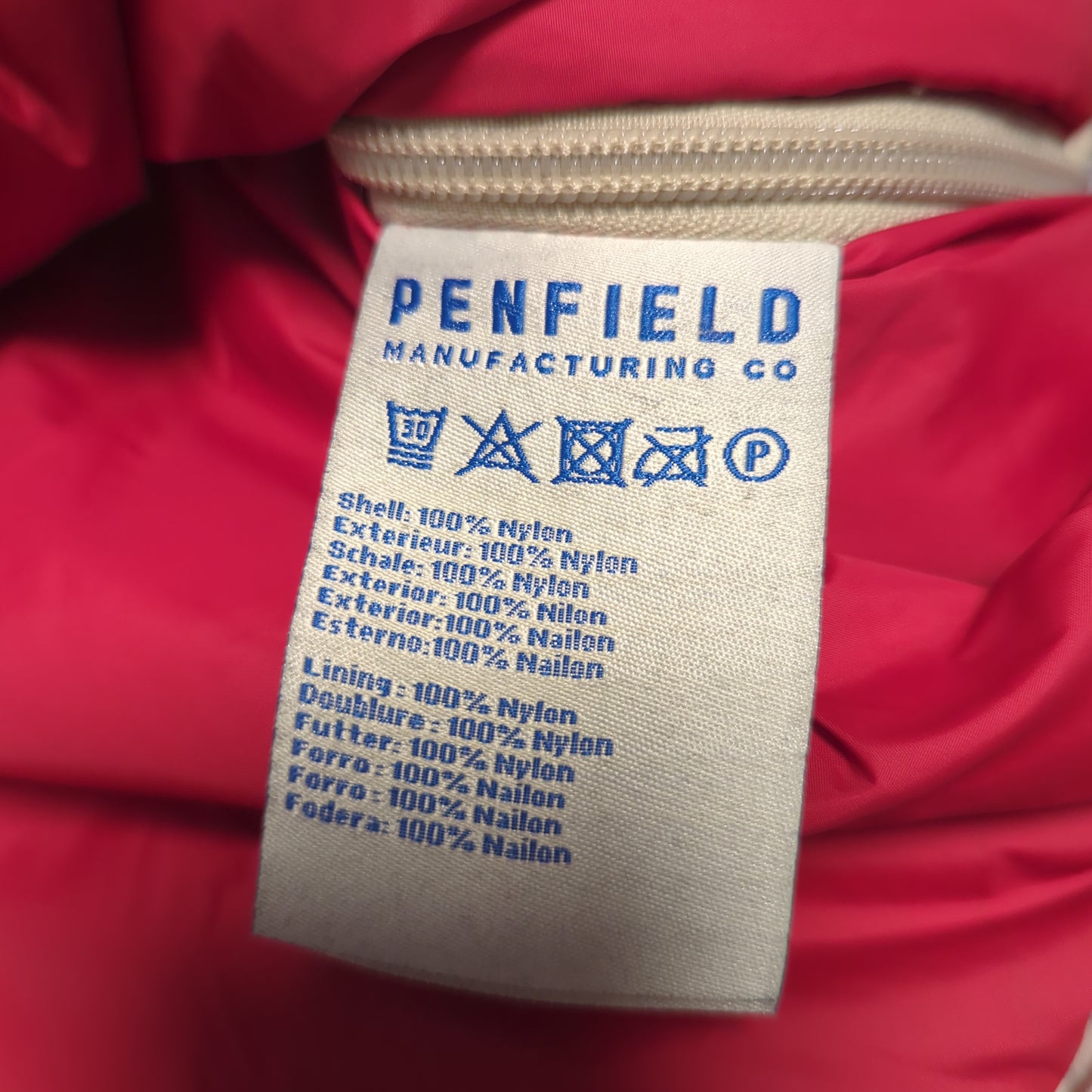 Penfield Blue & White Vintage Half-Zip Windbreaker Jacket Men Size Large