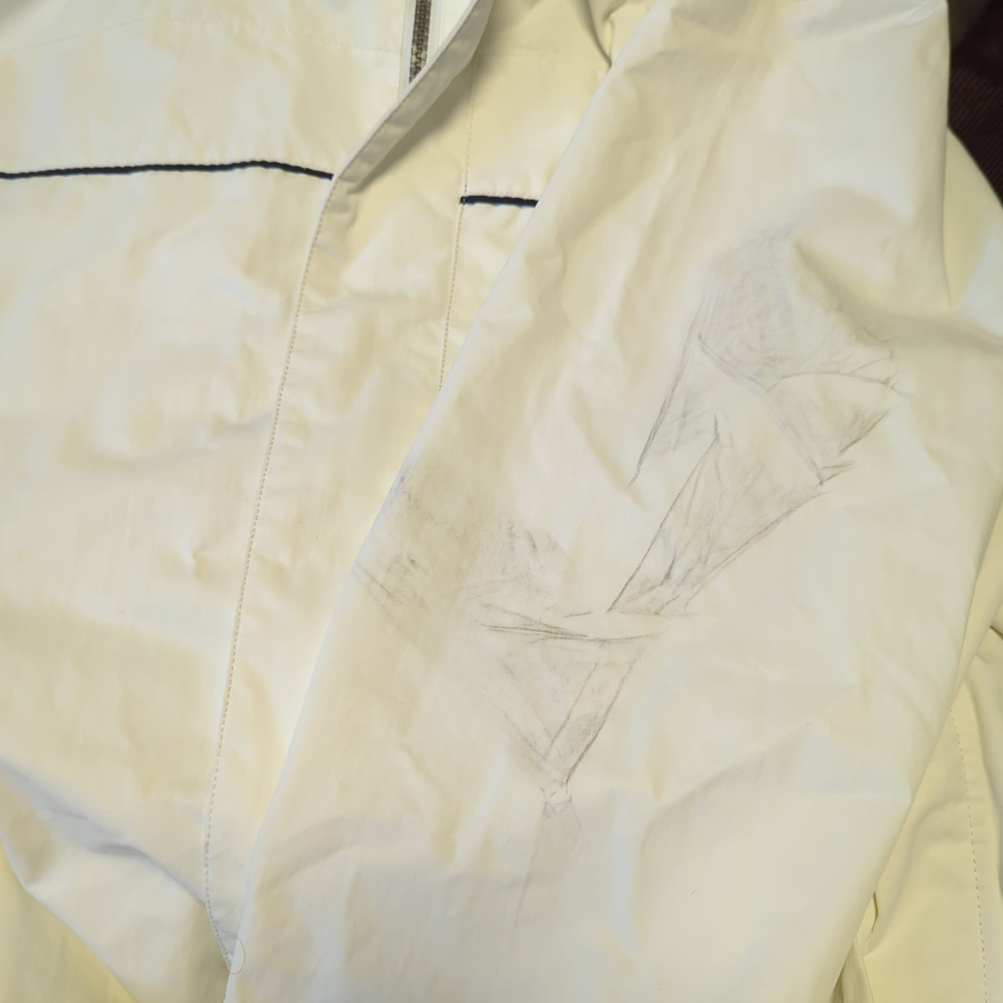 Nautica Vintage White Full Zip Bomber Jacket Men Size Large