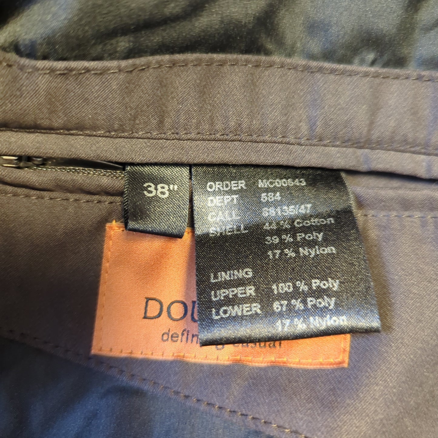 Douglas 'Defining Casual' Brown Collared Jacket Men Size Large