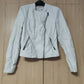 Vero Moda White Leather Jacket Women Size Small