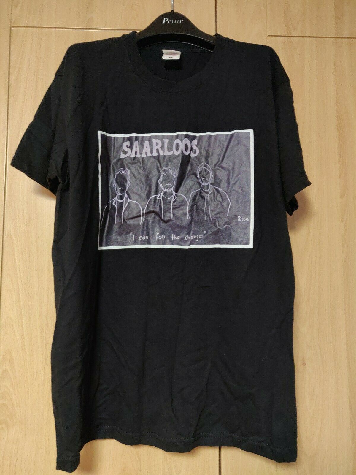Fruit loom Sarloos Black Cotton T-shirt Men Size Large