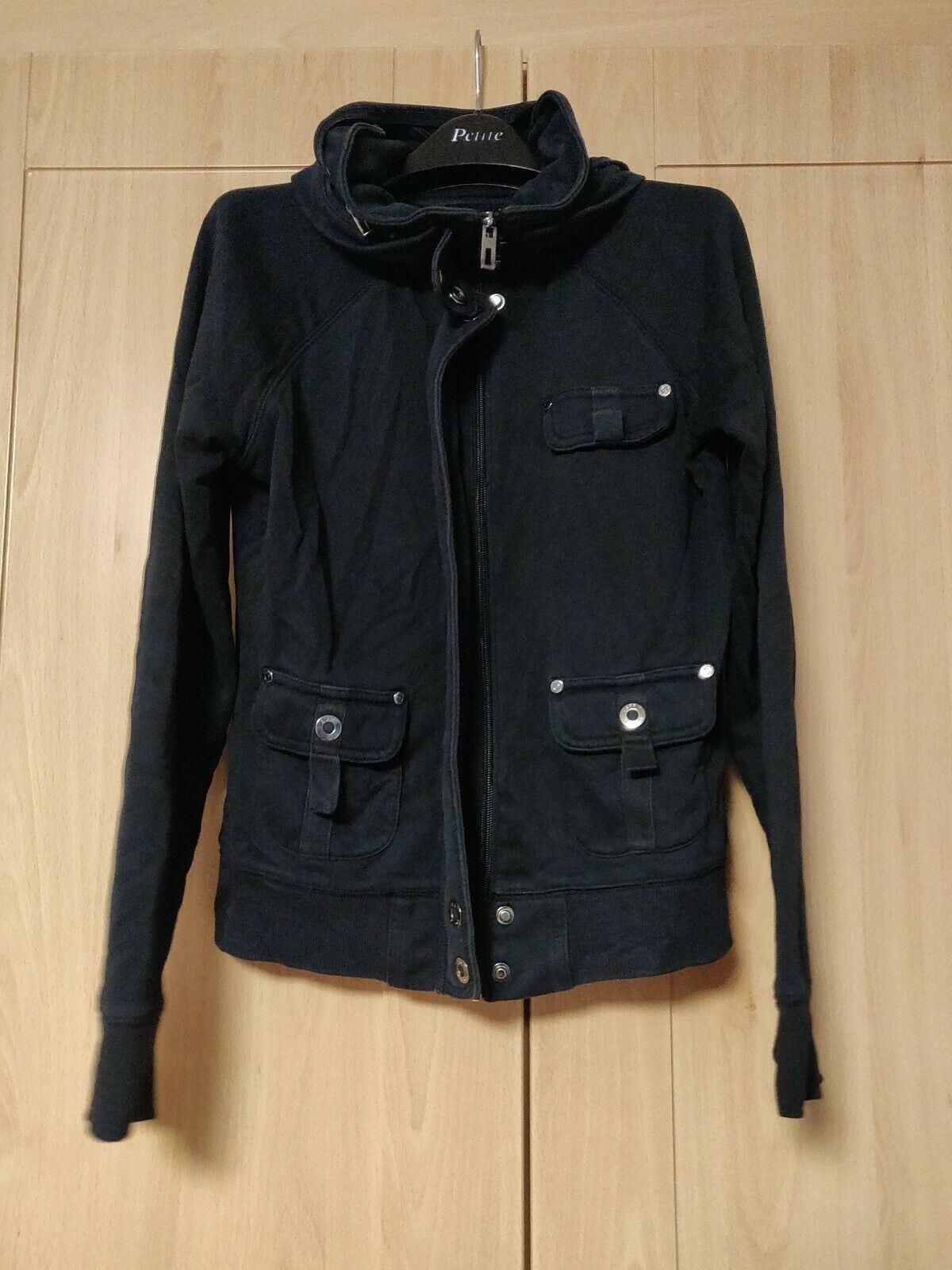 Esprit Black Full-Zip Jacket Women Size Medium