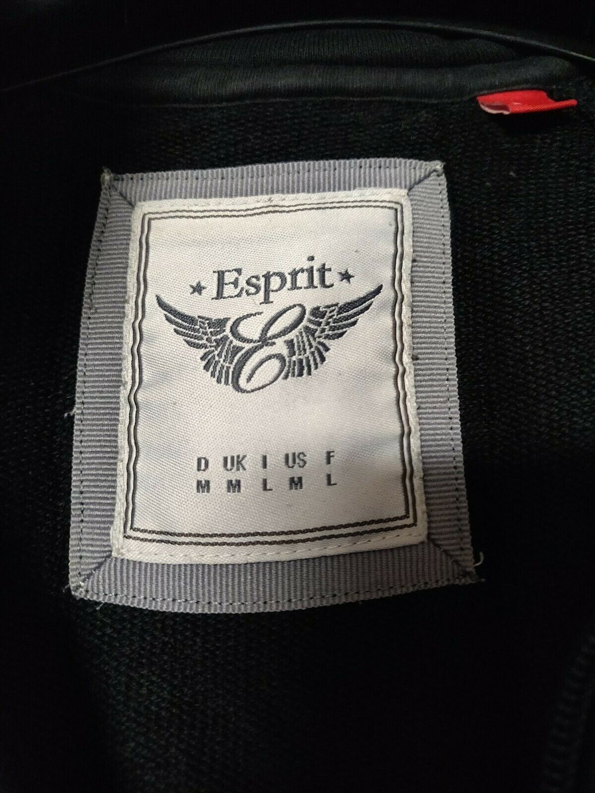 Esprit Black Full-Zip Jacket Women Size Medium