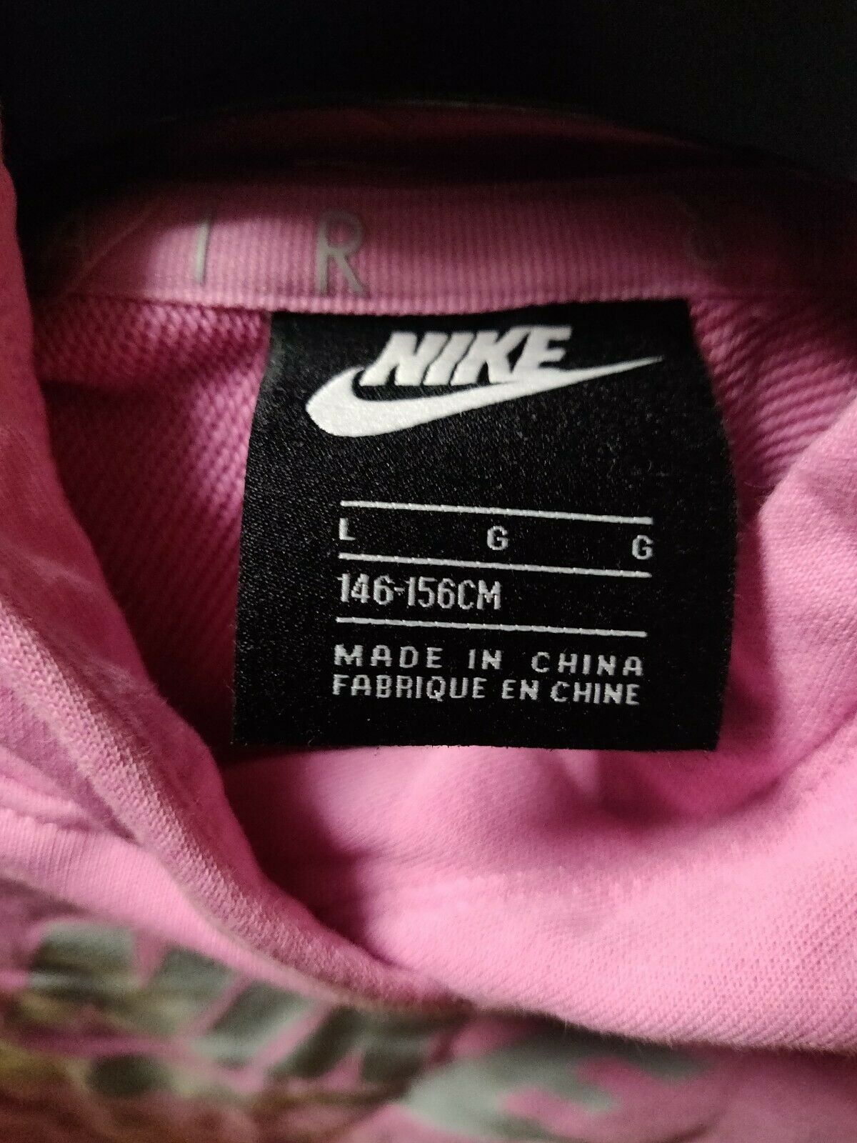 Nike Air Pink Pullover Hoodie Girls Size Large 146-156cm